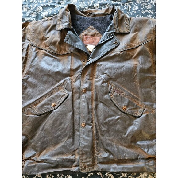 Vtg Outback Trading Co Men’s Wax Cotton Trailblazer Fleece Lined Jacket Size XL - Picture 3 of 10